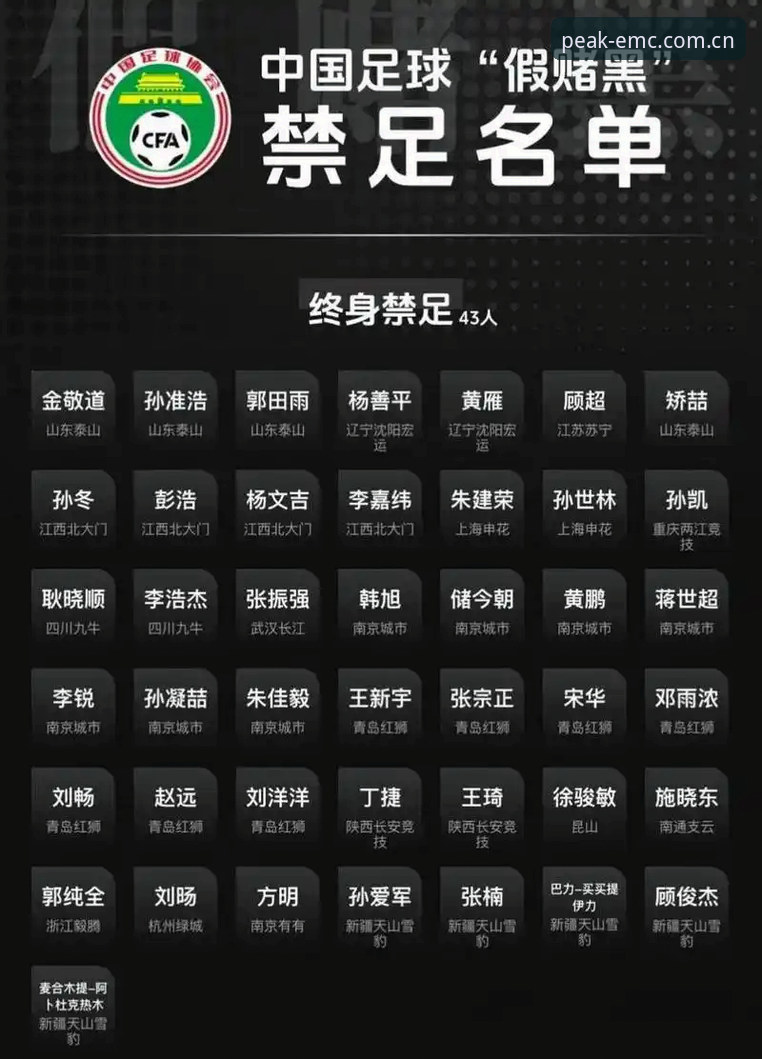 足球界反腐风暴实用指南：从禁足名单读懂行业净化之路